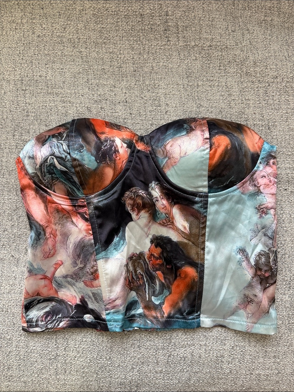 Fashion Nova Multicolor Sculpted Bustier Top